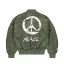 MA-1 Peace Bomber Jacket - sage green