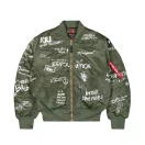 MA-1 Peace Bomber Jacket - sage green MA-1 Peace Bomber Jacket - sage green