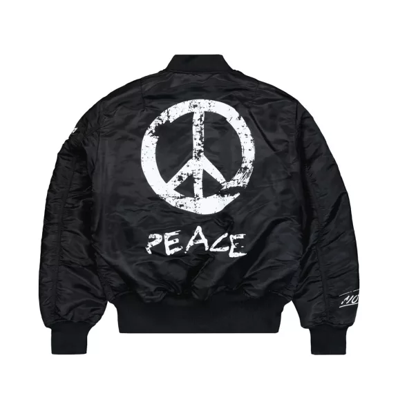 MA-1 Peace Bomber Jacket - black MA-1 Peace Bomber Jacket - black