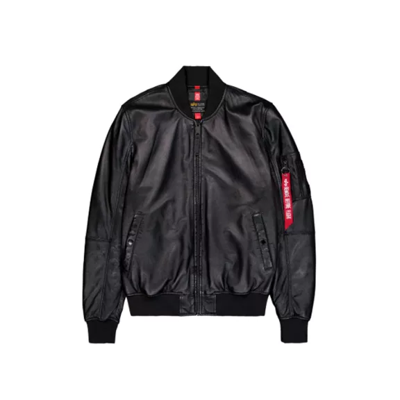 MA-1 Leather Bomber Jacket - black MA-1 Leather Bomber Jacket - black