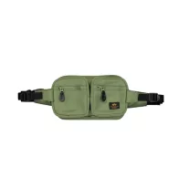 Label Waist Bag - sage green