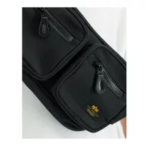 Label Waist Bag - black