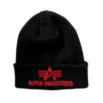 3D Beanie - black/red