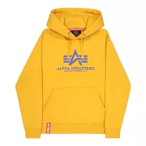 Basic Hoodie - wheat/blue