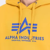 Basic Hoodie - wheat/blue