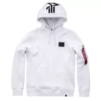 Back Print Hoody - white