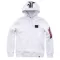 Back Print Hoody - white