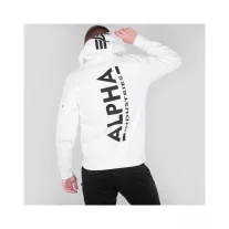 Back Print Hoody - white