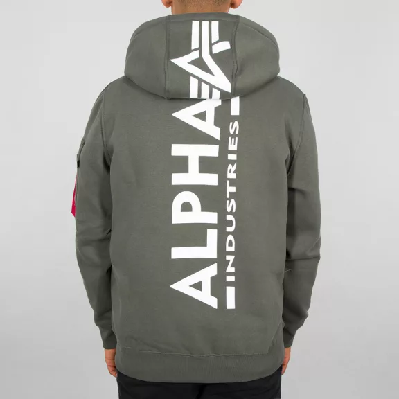 Back Print Hoody - dark olive Back Print Hoody - dark olive