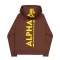 Back Print Hoody - powder brown