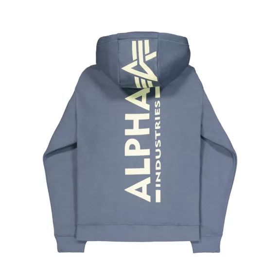 Back Print Hoodie - denim blue Back Print Hoodie - denim blue