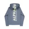 Back Print Hoodie - denim blue