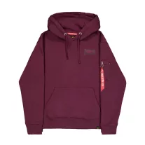 Back Print Hoodie - dark cherry