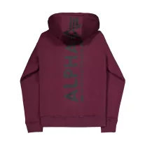 Back Print Hoodie - dark cherry