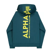Back Print Hoodie - deep petrol