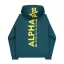 Back Print Hoodie - deep petrol