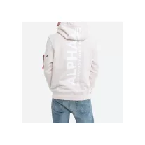 Back Print Hoody - jet stream white/white
