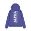 Back Print Hoodie - night purple