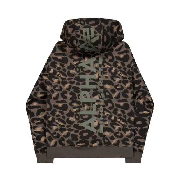 Back Print Hoodie - forest leo camo Back Print Hoodie - forest leo camo