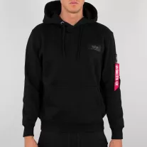 Back Print Hoody Camo Print - black/woodland