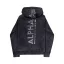 Backprint Vintage Hoodie - black
