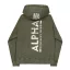 Backprint Vintage Hoodie - dark olive