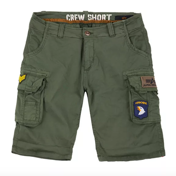 CREW SHORT PATCH - dark olive CREW SHORT PATCH - dark olive
