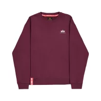 Basic Sweater Small Logo - dark cherry