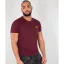 Basic T Small Logo - burgundy