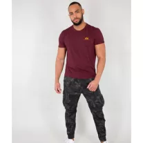 Basic T Small Logo - burgundy