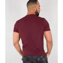 Basic T Small Logo - burgundy