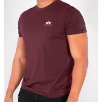 Basic T Small Logo - deep maroon