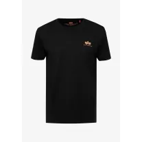 Basic T Small Logo - black/neon orange