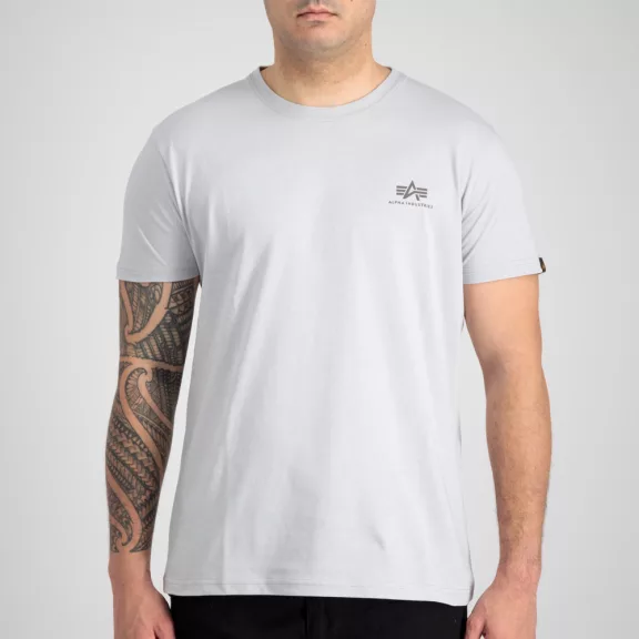 Basic T Small Logo - pastel grey Basic T Small Logo - pastel grey