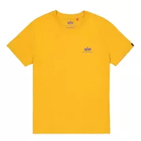 Basic T Small Logo - wheat/blue