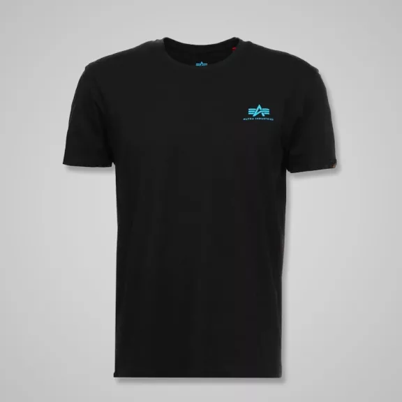 Basic T Small Logo - black/blue Basic T Small Logo - black/blue