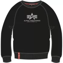 New Basic Sweater Woman Foil Print - black/metal silver