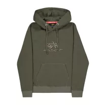 Basic Big Logo Mirror Leo Hoodie Women  - dark olive