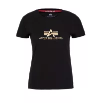 New Basic T Woman Foil Print - black/gold