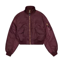 MA-1 Cropped Bomber Jacket Women - dark cherry