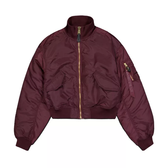 MA-1 Cropped Bomber Jacket Women - dark cherry MA-1 Cropped Bomber Jacket Women - dark cherry