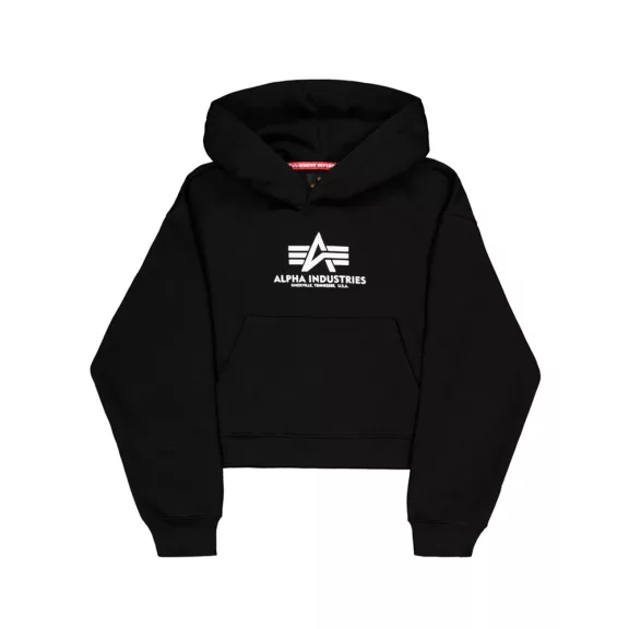 Basic Big Logo Puff Print Hoodie Women - black Basic Big Logo Puff Print Hoodie Women - black
