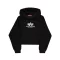 Basic Big Logo Puff Print Hoodie Women - black