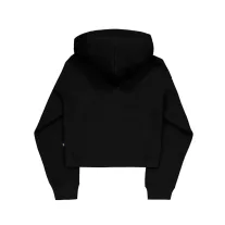 Basic Big Logo Puff Print Hoodie Women - black