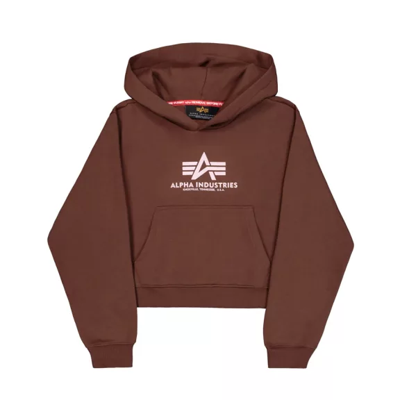 Basic Big Logo Puff Print Hoodie Women - powder brown Basic Big Logo Puff Print Hoodie Women - powder brown