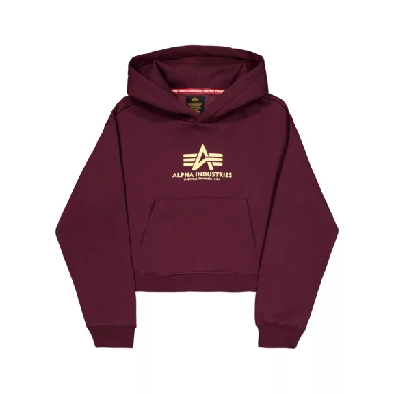Basic Big Logo Puff Print Hoodie Women - dark cherry Basic Big Logo Puff Print Hoodie Women - dark cherry