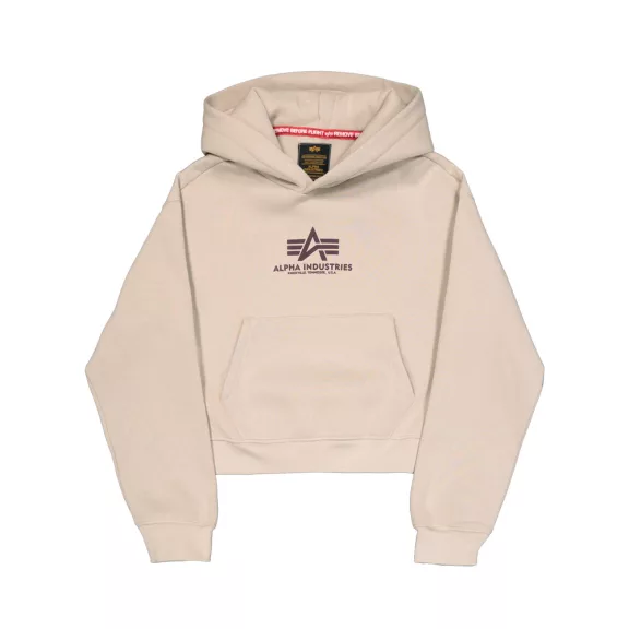 Basic Big Logo Puff Print Hoodie Women - organic beige Basic Big Logo Puff Print Hoodie Women - organic beige