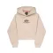 Basic Big Logo Puff Print Hoodie Women - organic beige