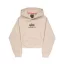 Basic Big Logo Puff Print Hoodie Women - organic beige
