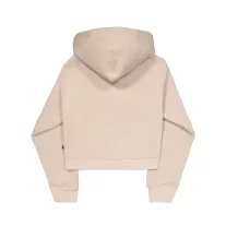 Basic Big Logo Puff Print Hoodie Women - organic beige